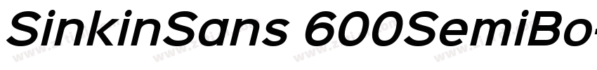 SinkinSans 600SemiBo字体转换